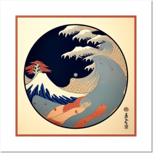 Great Wave Off Kanagawa Japanese Album Cover Posters and Art